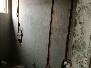 水、电管开槽施作