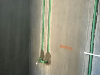 水、电管开槽施作