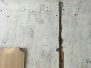 水、电管开槽施作