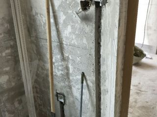 水、电管开槽施工