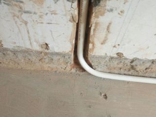 水、电管开槽施作