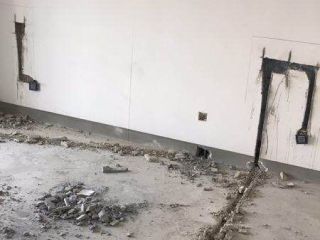 水电线管开槽施工