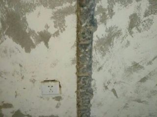 水、电管开槽施作