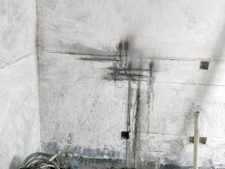 水、电管开槽施作