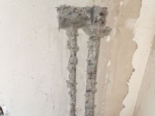水、电管开槽施工