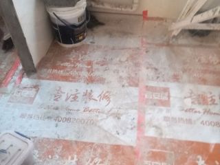 地砖铺贴及地面找平施作