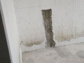 水、电管开槽施作