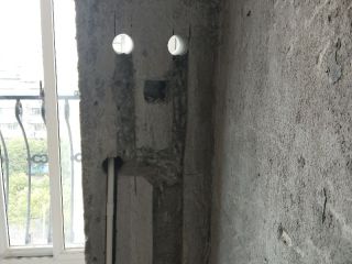 水、电管开槽施作