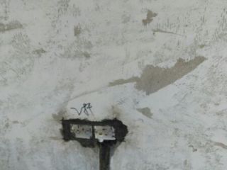 水、电管开槽施作