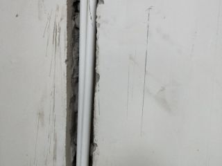水、电管开槽施作