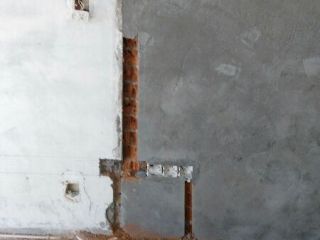 水、电管开槽施作