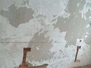 水、电管开槽施作
