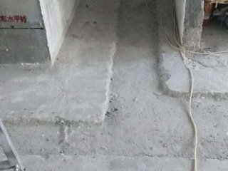 水、电管开槽施作