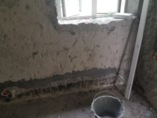 水、电管开槽施工