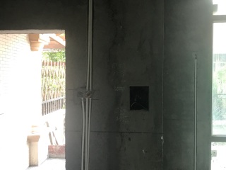 水、电管开槽施作