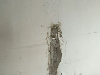 水、电管开槽施作