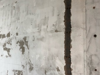 水、电管开槽施作