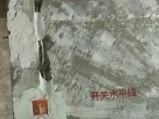 水、电管开槽施作