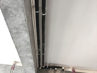 水、电管开槽施作