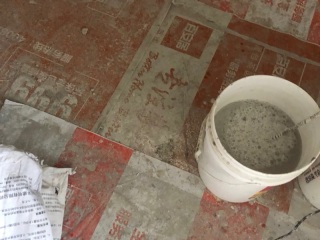 地砖铺贴及地面找平施作