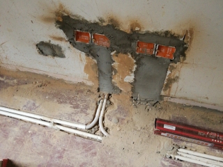 水电线管开槽施工