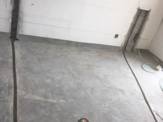 水、电管开槽施工