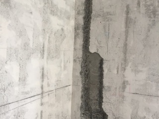 水、电管开槽施作