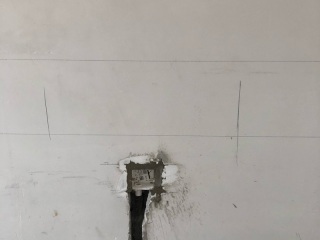 水、电管开槽施工