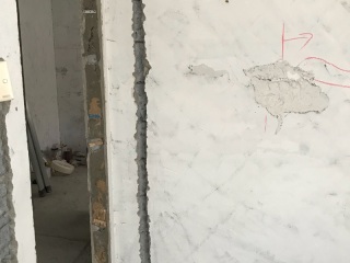水、电管开槽施作