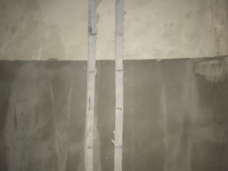 水、电管开槽施作
