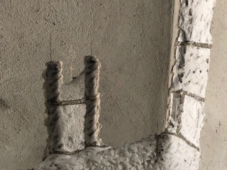 水、电管开槽施作