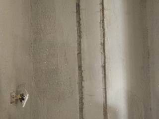 水、电管开槽施作