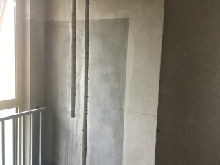 水、电管开槽施作