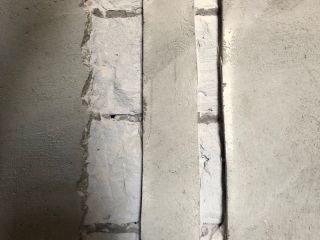 水、电管开槽施作