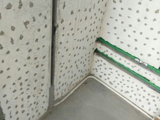水、电管开槽施工