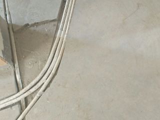 水、电管开槽施作