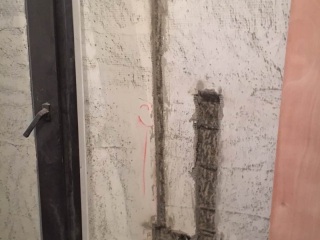水、电管开槽施工