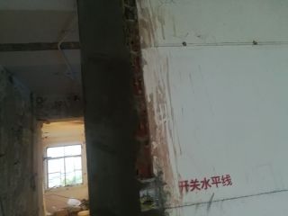 水、电管开槽施工
