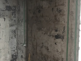 水、电管开槽施作