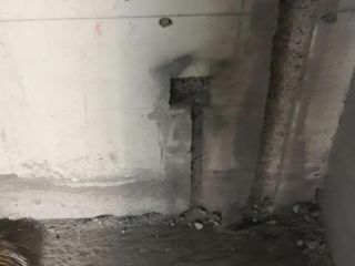 水、电管开槽施作