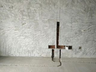 水、电管开槽施作