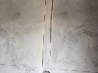 水、电管开槽施作