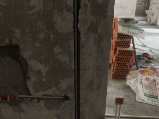 水、电管开槽施作