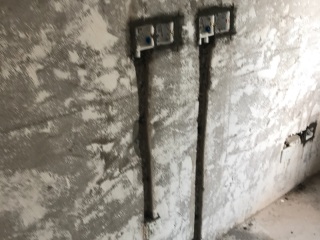 水、电管开槽施工