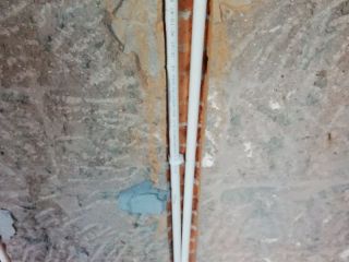 水、电管开槽施作