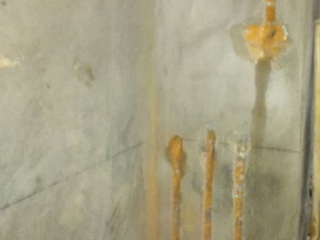 水、电管开槽施作