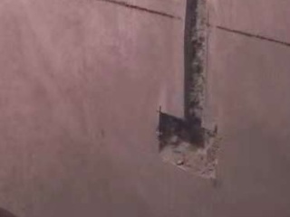 水、电管开槽施作