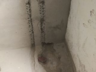 水、电管开槽施作