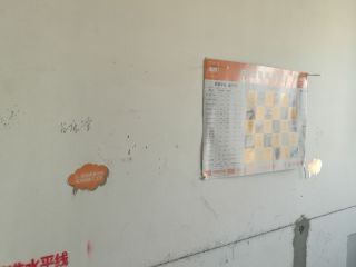 现场背景墙及隔墙施作