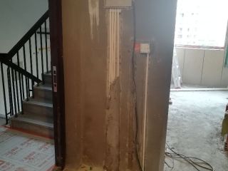 水、电管开槽施工
